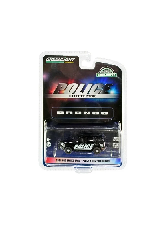 Greenlight Collectibles 1/64 2021 Ford Bronco Sport Police Interceptor Concept Vehicle 30339