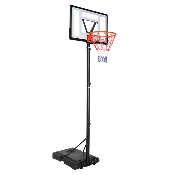 Ktaxon 7ft -10ft Height Adjustable Portable Basketball Hoop System, Grow-to-Pro Basketball Stand Net Goal, with Wheels, for Youth Junior Indoor/Outdoor