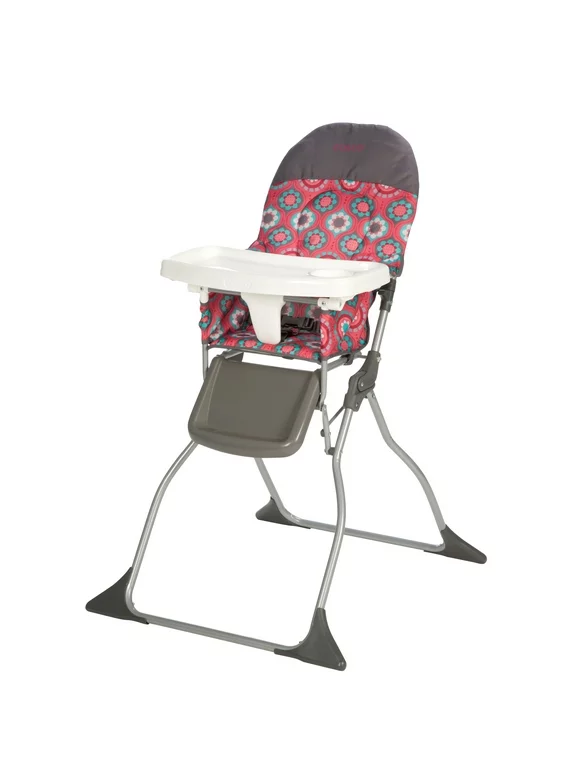 Cosco Simple Fold Full Size High Chair with Adjustable Tray, Posey Pop