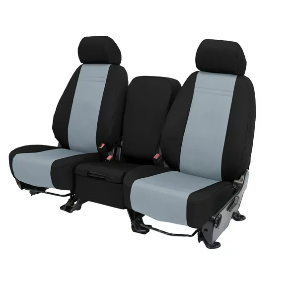 CalTrend Front Cordura Seat Covers for 2003-2006 Honda Element - HD132-08CC Light Grey Insert with Black Trim