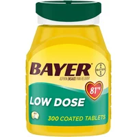 Aspirin Regimen Bayer Low Dose Pain Reliever Enteric Coated Tablets, 81mg, 300 Ct