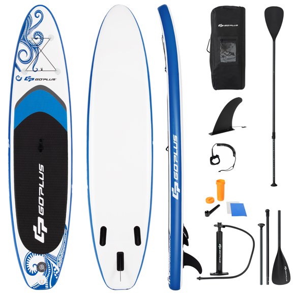Goplus 10.5 Inflatable Stand Up Paddle Board 6" Thick SUP W/Carrying Bag Aluminum Paddle