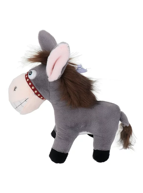 Donkey Stuffed Animal, 13.8x11.0x3.5 Inches Soft Donkey Plush Toy With Funny Eyes And Smiling Mouth Cute Decorative Comfortable Donkey Toy For Kids, Stuffed Toy Lovers, Christmas,