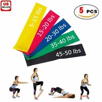 LINKPAL Resistance Bands Loop Set of 5 Exercise Workout CrossFit Fitness Yoga Booty Band