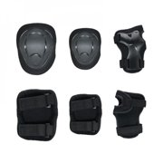 Sales Promotion!6Pcs/set Children's Sports Protective Gear Knee Pads And Elbow Pads 6 in 1 set Adjustable Riding Skating Protective Gear New Black