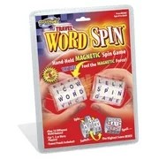 word spin travel edition - handheld magnetic word game with storage pouch