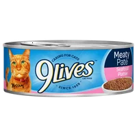 9Lives Meaty Pat Seafood Platter Wet Cat Food, 5.5-Ounce, Pack of 24 cans