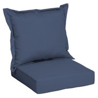 Better Homes & Gardens Blue 45" x 24" Outdoor Deep Seat Cushion Set