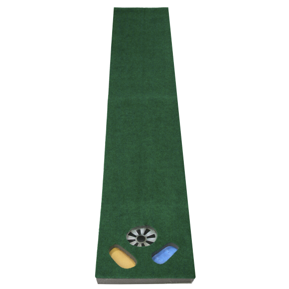 ProActive Sports Grassroots Par 1 Inclined 1 Ft. x 6 Ft. Golf Putting Green Mat with 4 In. Cup and 2 Hazards