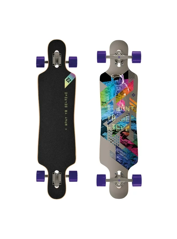 Street Surfing Longboard Complete I Want to Believe Drop Through 9.5" x 39"