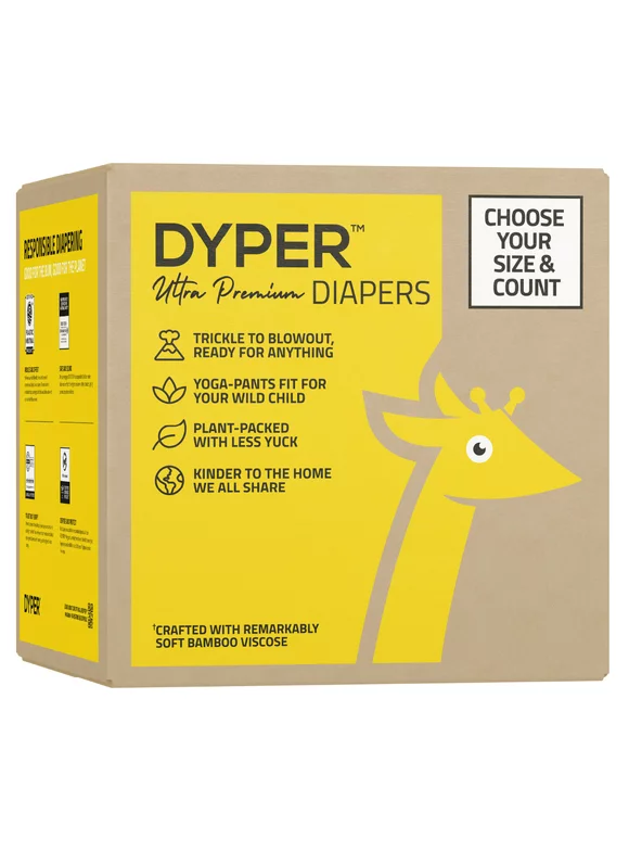 Dyper Ultra Premium Diapers (Choose Your Size & Count)