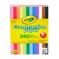 Crayola Construction Paper in 10 Colors, 240 Sheets