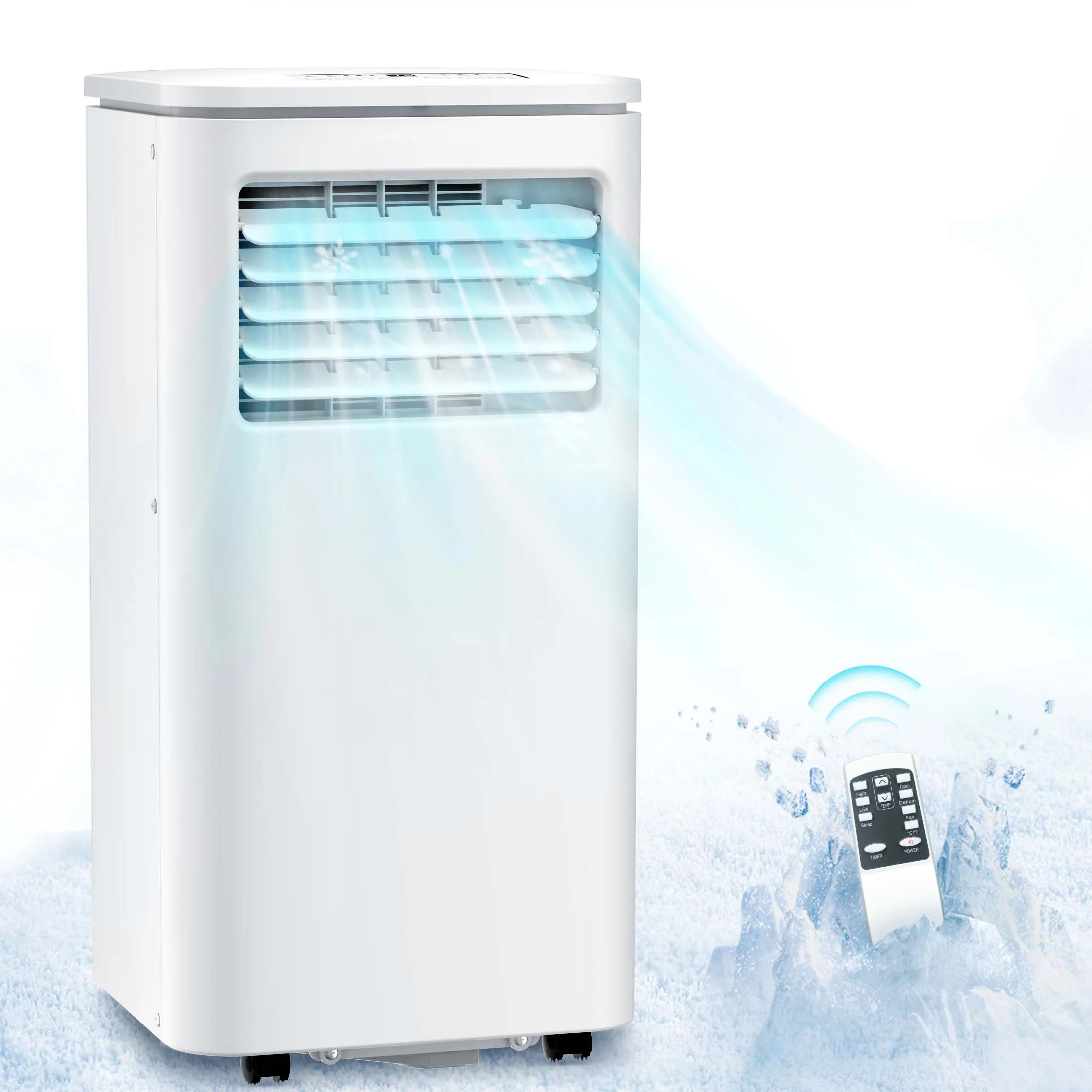 AGLUCKY 5000BTU(8000 BTU ASHRAE)Portable Air Conditioner, 250 sq.ft  3 in 1 AC with 24-Hour Timer, Suitable for Families