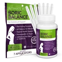 Intimate Rose Boric Acid Suppositories - pH Balance for Women - Boric Acid Vaginal Suppositories for Yeast Infection, Vaginitis, Bacterial Vaginosis