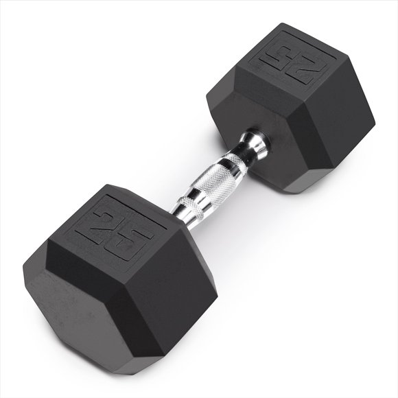 Marcy 25 lb Rubber Hex Dumbbell (Single)