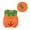 2PCS-Embroidered pumpkin Top + Hat