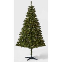Wondershop 6ft Pre-lit Artificial Christmas Tree Alberta Spruce with Clear Light