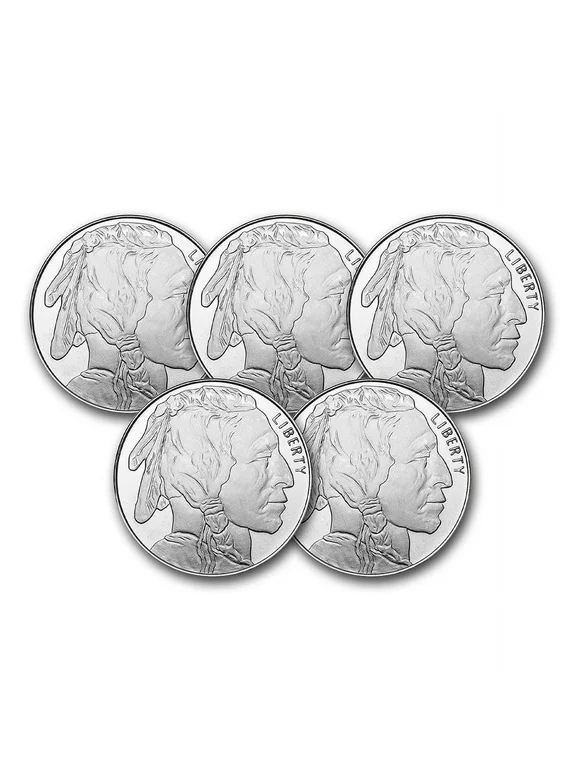 1 oz Silver Round - Buffalo (Lot of 5) - US Big Deals