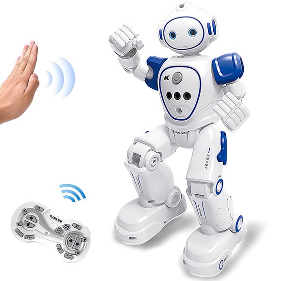 YOLETO Remote Control Robot for Kids, Intelligent Programmable Robot with Infrared Controller Toys, Dancing, Singing, Moonwalking and LED Eyes, Gesture Sensing Robot Kit for Childrens Entertainment
