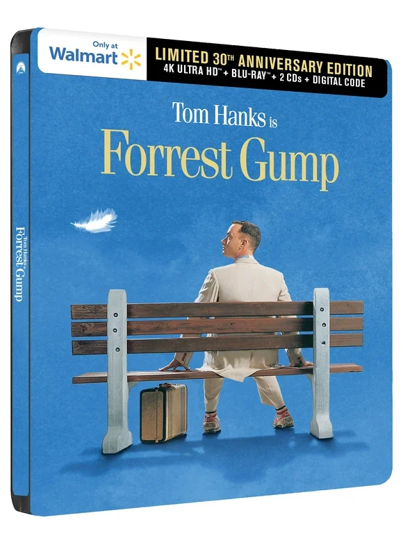 Forrest Gump 30th Anniversary (Steelbook) (4K Ultra HD + Blu-Ray + 2 CDs + Digital Copy) US Big Deals Exclusive