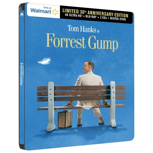 Forrest Gump 30th Anniversary (Steelbook) (4K Ultra HD + Blu-Ray + 2 CDs + Digital Copy) US Big Deals Exclusive