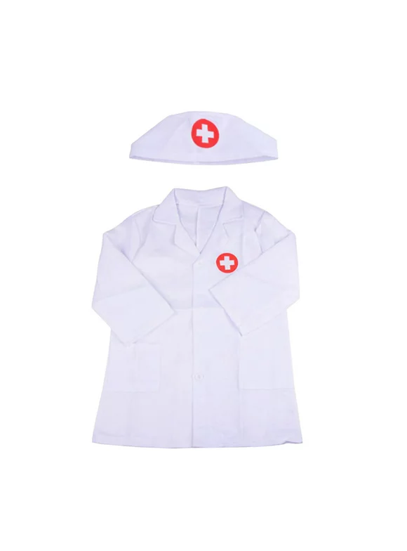 Doctor Lab Coat Deluxe Kids Toddler Costume Set for Halloween Scrub Dress Up Party and Scientists Role Play