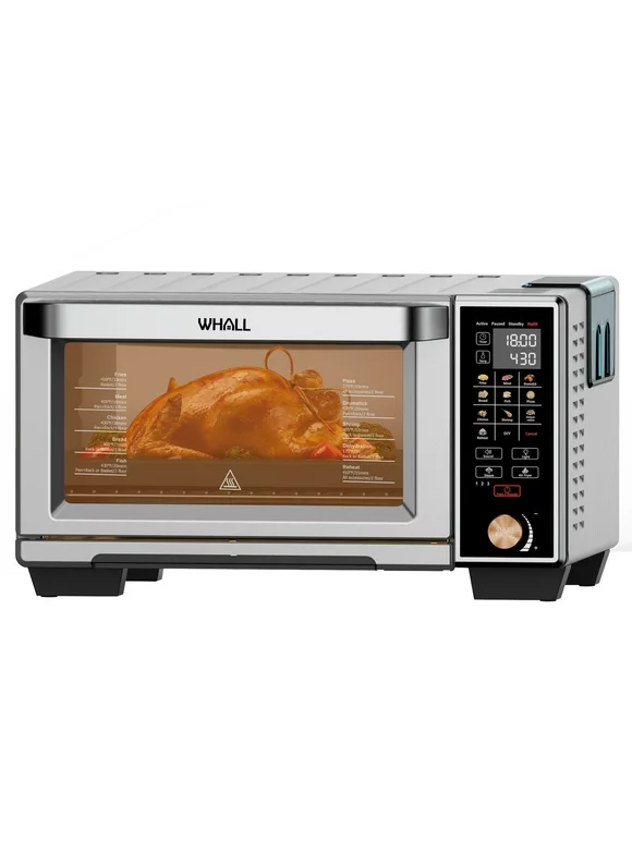 WHALL Air Fryer Toaster Oven - 30QT Convection Oven, 11-in-1 Steam Oven, Touchscreen, 4 Accessories