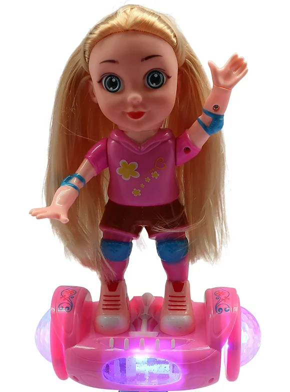 Joyabit Doll on Hoverboard Fashion Doll, with Flashing Lights and Music