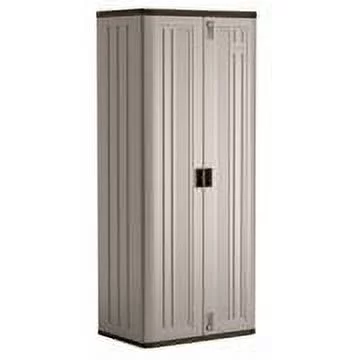 Suncast 3-Shelf Resin Base Garage Cabinet Locker, Gray