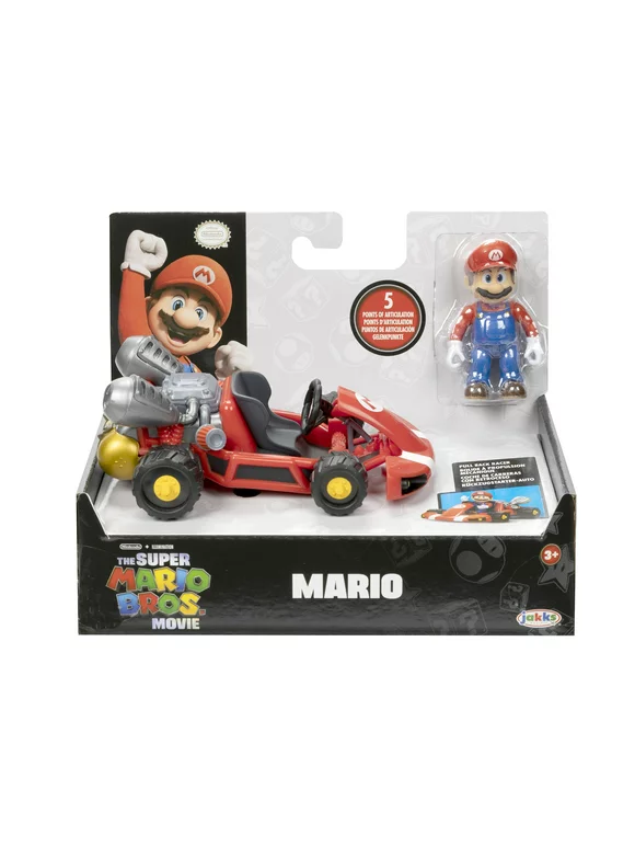 The Super Mario Bros. Movie 2.5 inch Mario Action Figure with Pull Back Racer