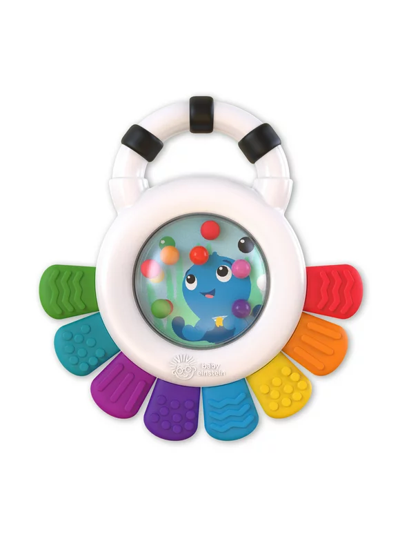 Baby Einstein Outstanding Opus the Octopus Sensory Rattle & Teether Multi-Use Toy, BPA Free and Chillable, 3 Months and up, 1pk
