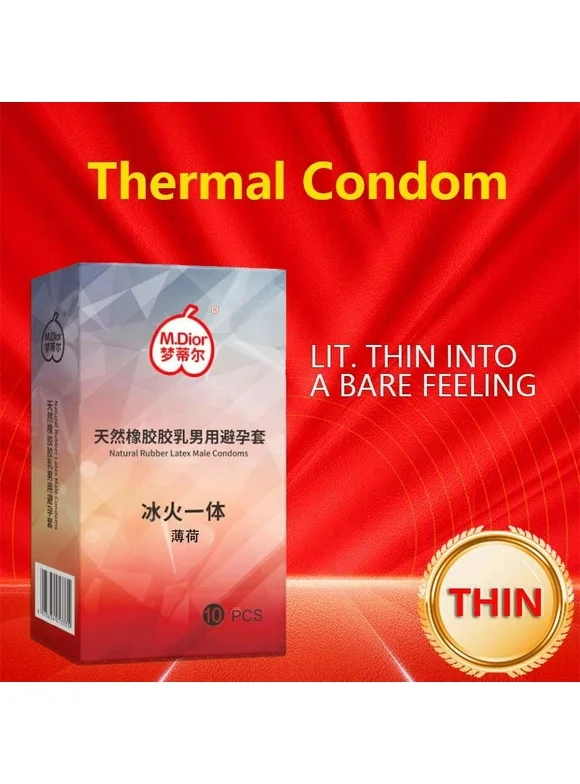 10pcs heat sensation Natural Latex Smooth and Thin Ultra-Thin Moisturizing Condom to Protect Human Pussy Medical Silicone Oil