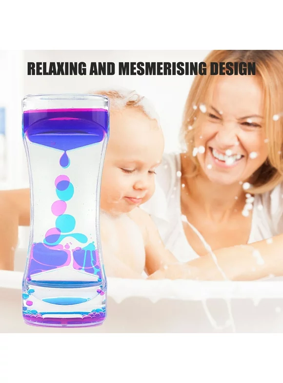 2pcs Colorful Liquid Timer Anxiety Relief Toys Liquid Motion Timer Bubble Timer Oil Hourglass Toys For Kids And Adults