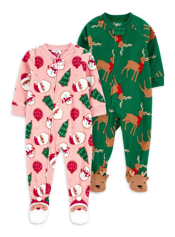 Carter's Child of Mine Baby and Toddler Unisex, Christmas Pajama Set, 2-Pack, Sizes 12M-5T