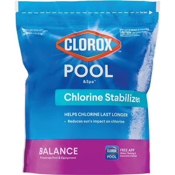 Clorox Pool&Spa Chlorine Stabilizer for Swimming Pools, 4 lb Bag