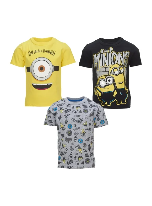 Despicable Me Minions 3 Pack T-Shirts Toddler to Big Kid
