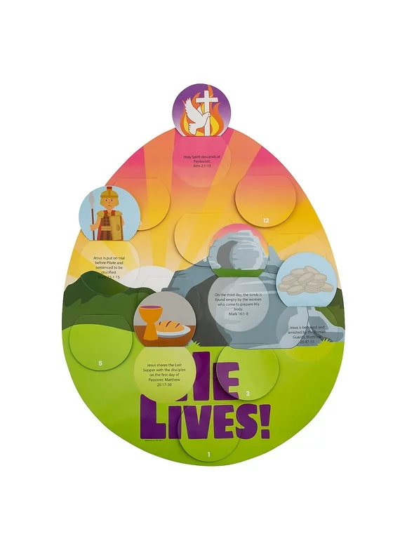 Fun Express He Lives Easter Story Activity - 12 Pc