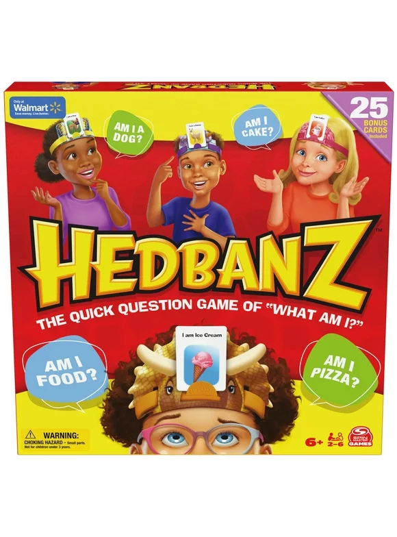 Hedbanz 2nd Edition Picture Guessing Board Game with 25 Bonus Cards US Big Deals Exclusive