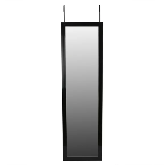 Home Basics Over The Door Mirror, Black