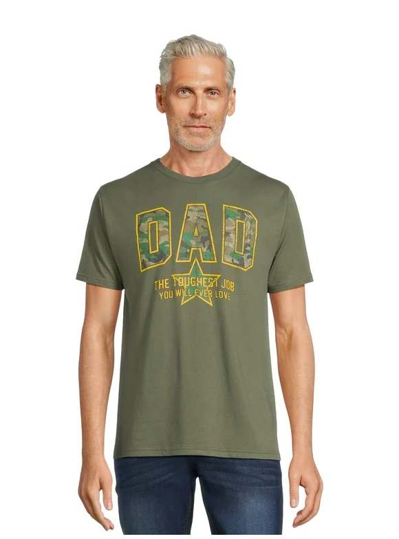 Men's Father's Day Army Ranger Dad Graphic Tee, Short Sleeve Crewneck Shirt from Way to Celebrate, Sizes S-3XL