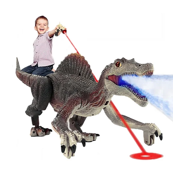 Richgv Remote Control Dinosaur Toys for Boys 3-6 Years, Walking RC Dinosaur Toys for Kids, RC Jurassic Velociraptor Toys, Light Chasing Robot Dinosaur Toys for Gift