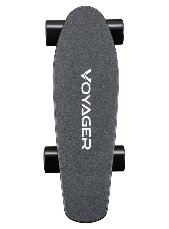 Voyager Tailspin Electric Skateboard with Remote Control, Black